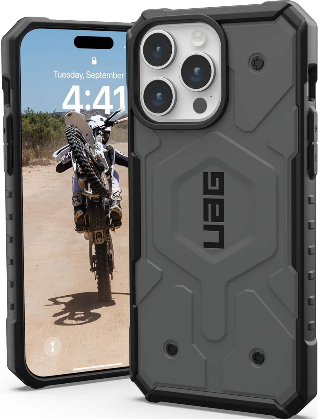 UAG Pathfinder - Ανθεκτική Θήκη MagSafe Apple iPhone 15 Pro Max - Silver