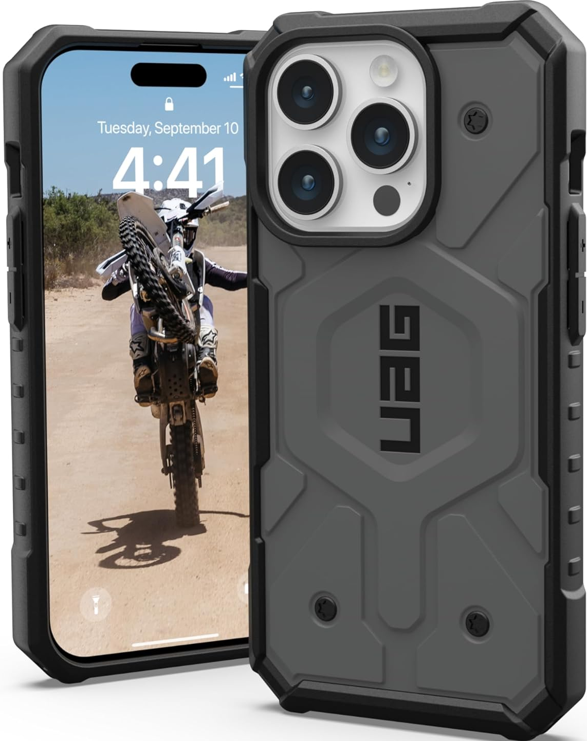 UAG Pathfinder - Ανθεκτική Θήκη MagSafe Apple iPhone 15 Pro - Silver (114281113333)