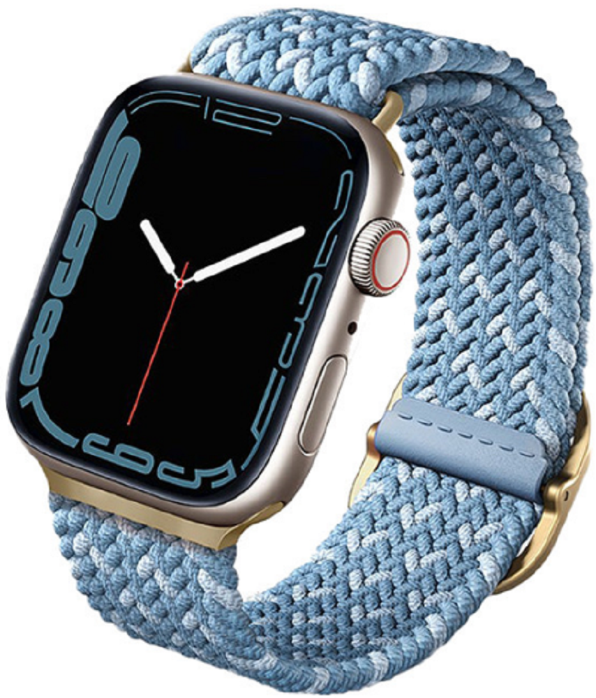 Uniq Aspen Braided Band - Premium Πλεκτό Λουράκι Apple Watch SE/11/10/9/8/7/6/5/4 (42/41/40mm) - Cerulean Blue