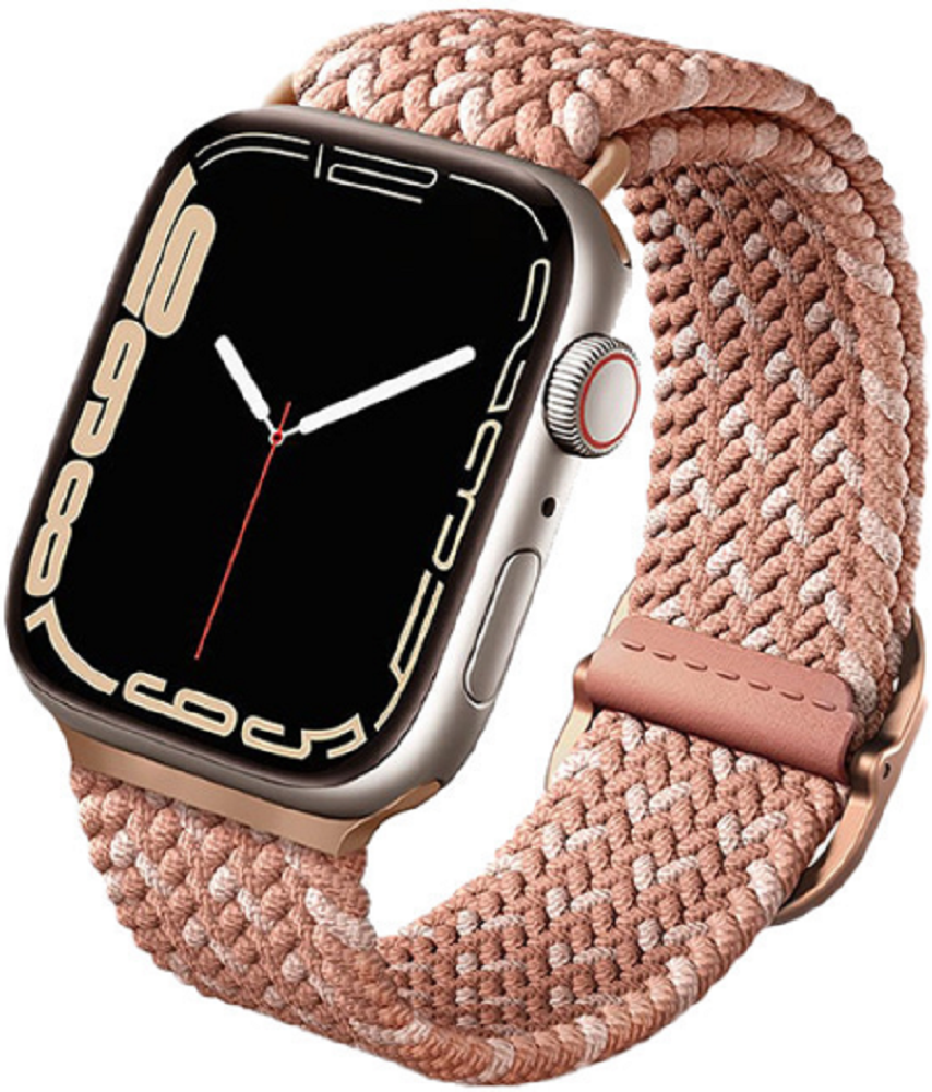 Uniq Aspen Braided Band - Premium Πλεκτό Λουράκι Apple Watch SE/11/10/9/8/7/6/5/4 (42/41/40mm) - Citrus Pink