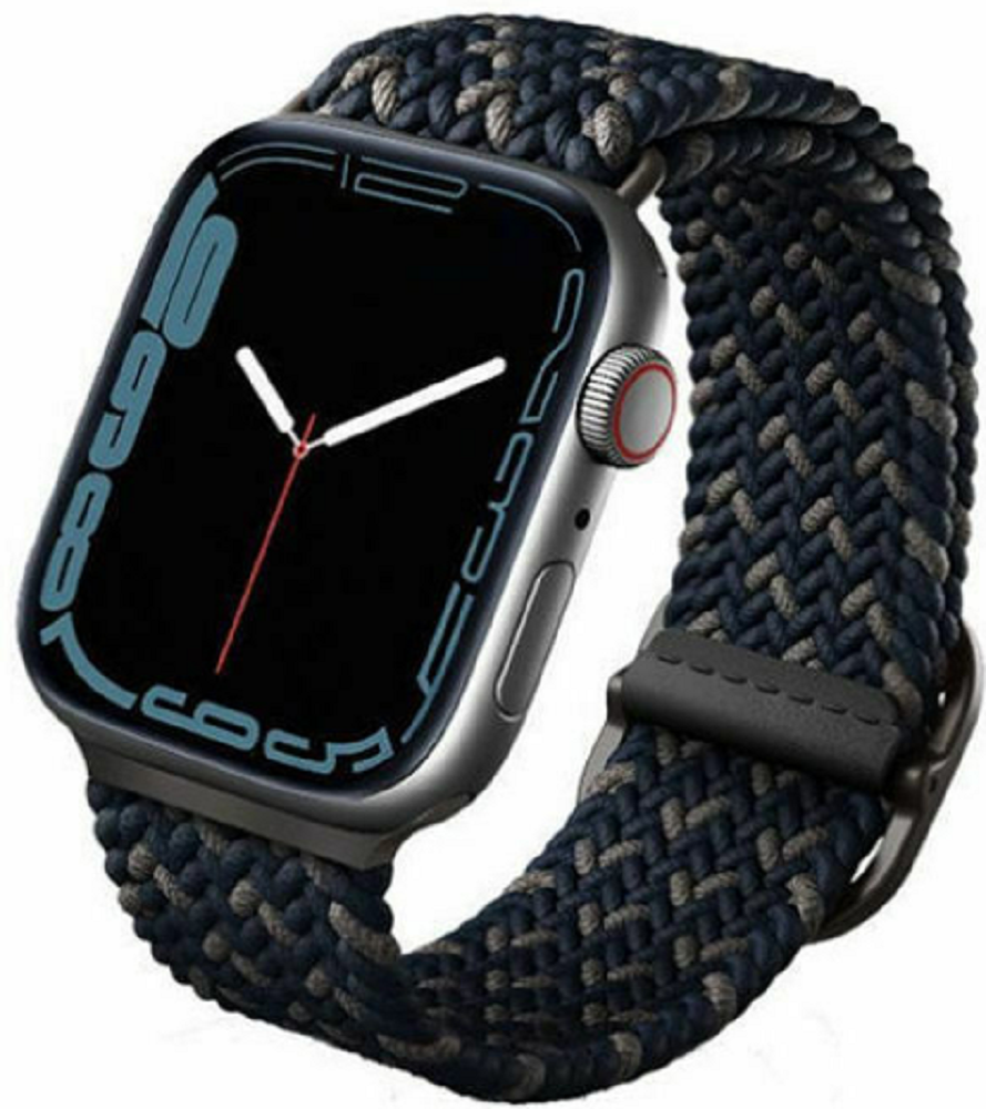 Uniq Aspen Braided Band - Premium Πλεκτό Λουράκι Apple Watch Ultra/SE/11/10/9/8/7/6/5/4 (49/46/45/44mm) - Obsidian Blue