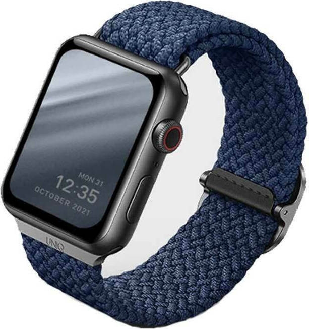 Uniq Aspen Braided Band - Premium Πλεκτό Λουράκι Apple Watch Ultra/SE/11/10/9/8/7/6/5/4 (49/46/45/44mm) - Oxford Blue