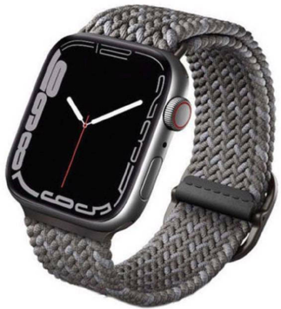 Uniq Aspen Braided Band - Premium Πλεκτό Λουράκι Apple Watch Ultra/SE/11/10/9/8/7/6/5/4 (49/46/45/44mm) - Pebble Grey