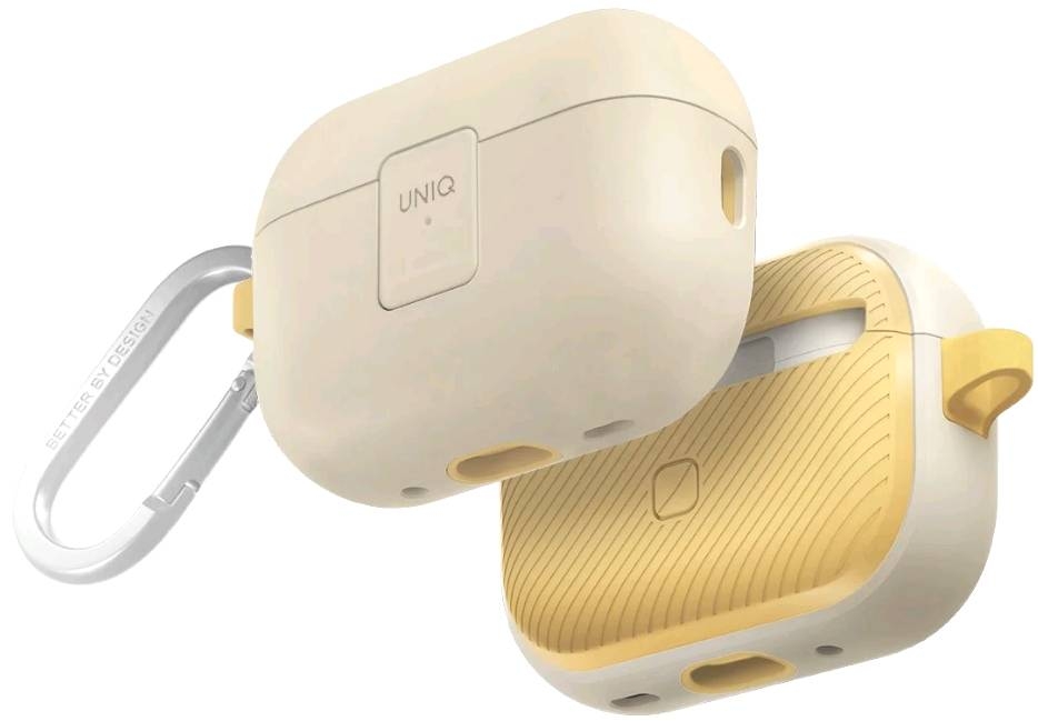 Uniq Clyde - Σκληρή Θήκη με Μαγνητικό Κλείσιμο - Apple AirPods Pro 2nd Gen - Ivory / Canary Yellow