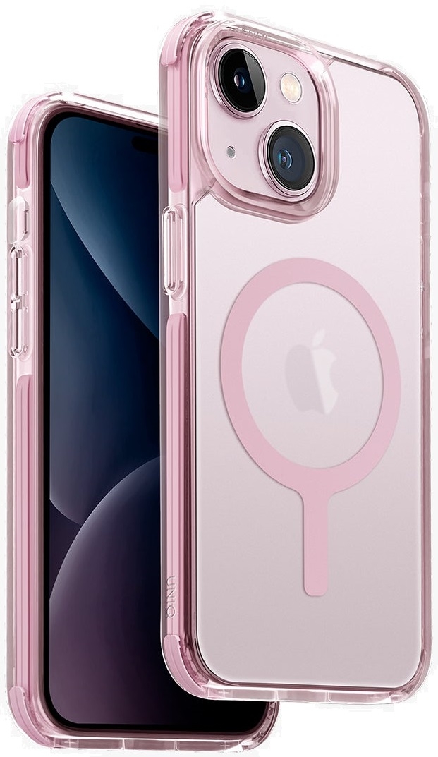 Uniq Combat Duo Series - Ανθεκτική Διάφανη MagSafe Θήκη - Apple iPhone 15 - Baby Pink