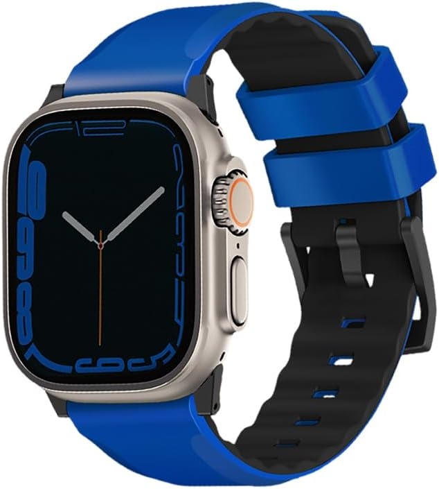 Uniq Linus Αδιάβροχο Λουράκι Premium Σιλικόνης Apple Watch Ultra/SE/11/10/9/8/7/6/5/4 (49/46/45/44mm) - Racing Blue