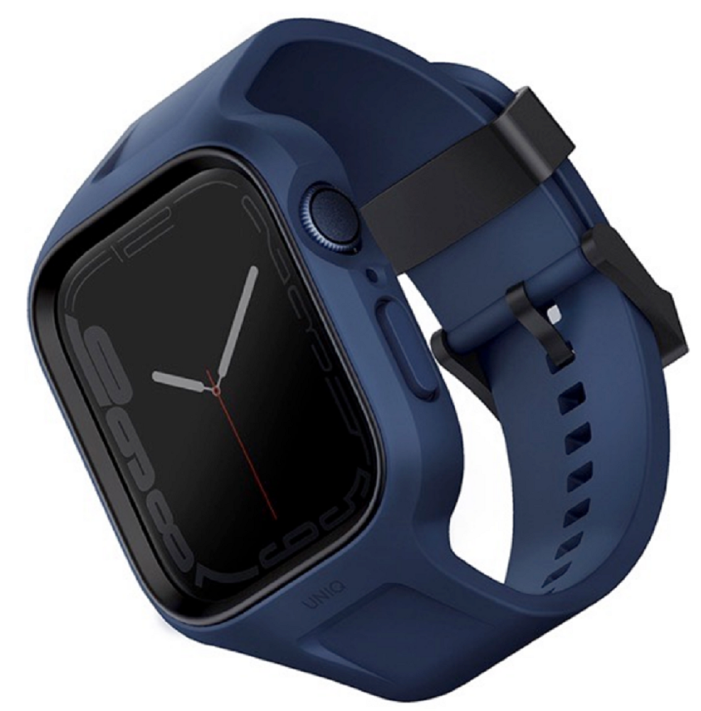Uniq Monos Unibody Λουράκι Σιλικόνης με Θήκη - Apple Watch SE/9/8/7/6/5/4 (45/44mm) - Marine Blue