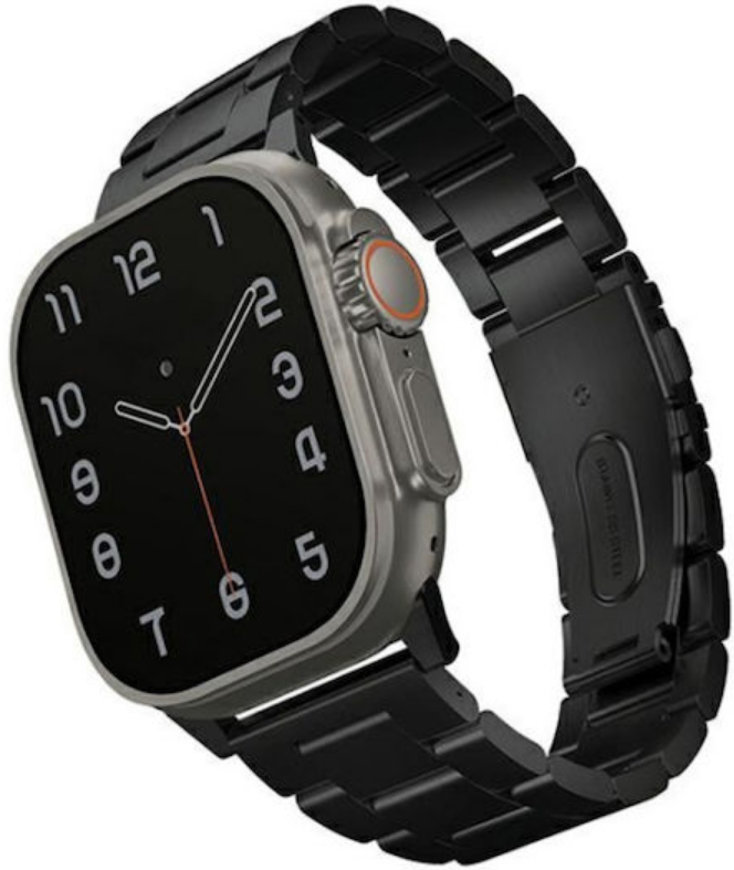 Uniq Osta Stainless Steel Band - Μεταλλικό Λουράκι από Ανοξείδωτο Ατσάλι - Apple Watch Ultra/SE/11/10/9/8/7/6/5/4 (49/46/45/44mm) - Black