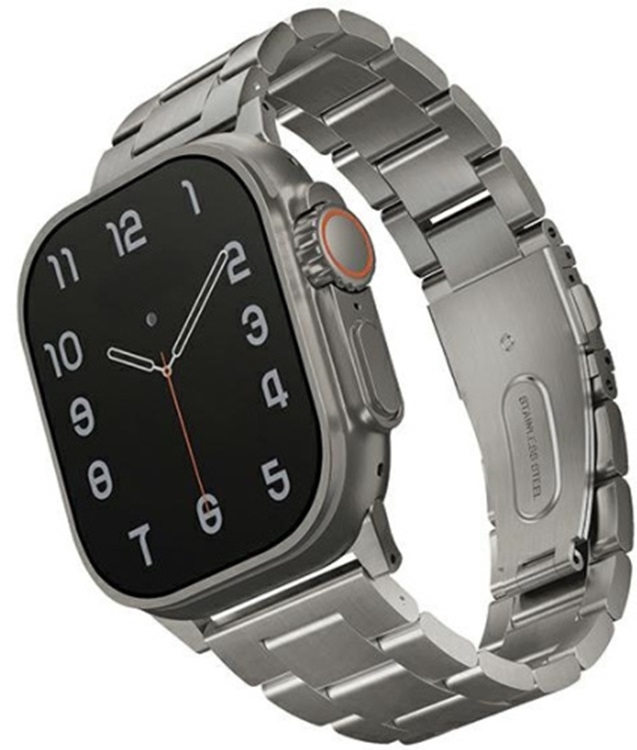 Uniq Osta Stainless Steel Band - Μεταλλικό Λουράκι από Ανοξείδωτο Ατσάλι - Apple Watch Ultra/SE/11/10/9/8/7/6/5/4 (49/46/45/44mm) - Silver