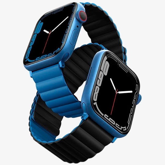 Uniq Revix Μαγνητικό Λουράκι Premium Σιλικόνης Apple Watch Ultra/SE/11/10/9/8/7/6/5/4 (49/46/45/44mm) - Blue / Black