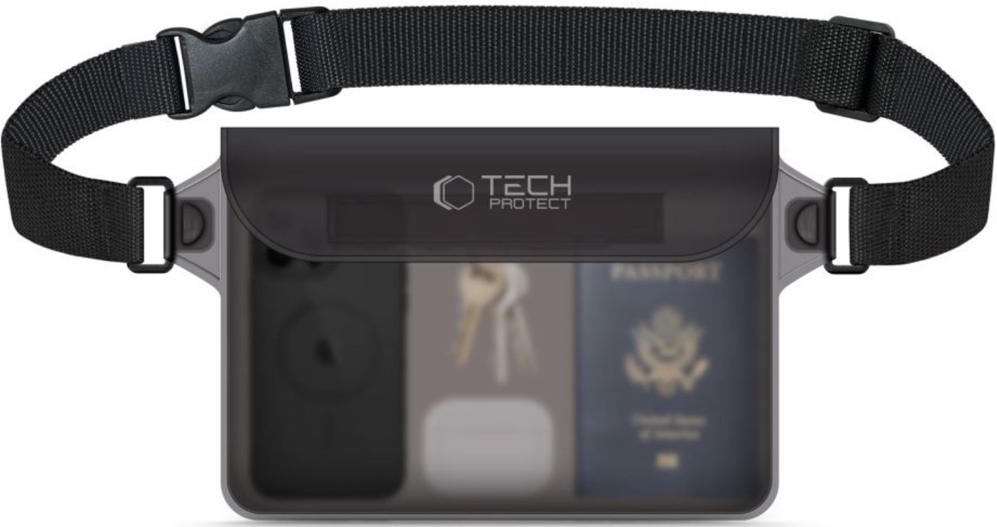 Universal Αδιάβροχη Θήκη Tech-Protect UWP10 Τσάντα Μέσης για Κινητά / Tablet έως 10" - Black / Clear