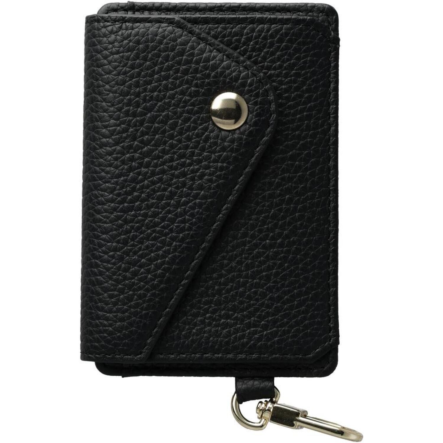 Universal Θήκη AVY Leather Wallet Δερμάτινο MagSafe Πορτοφόλι για Κάρτες Leather Black