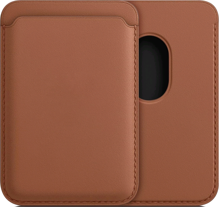 Universal Θήκη KWmobile Card Holder Πορτοφόλι MagSafe από PU Δέρμα για Κάρτες Brown