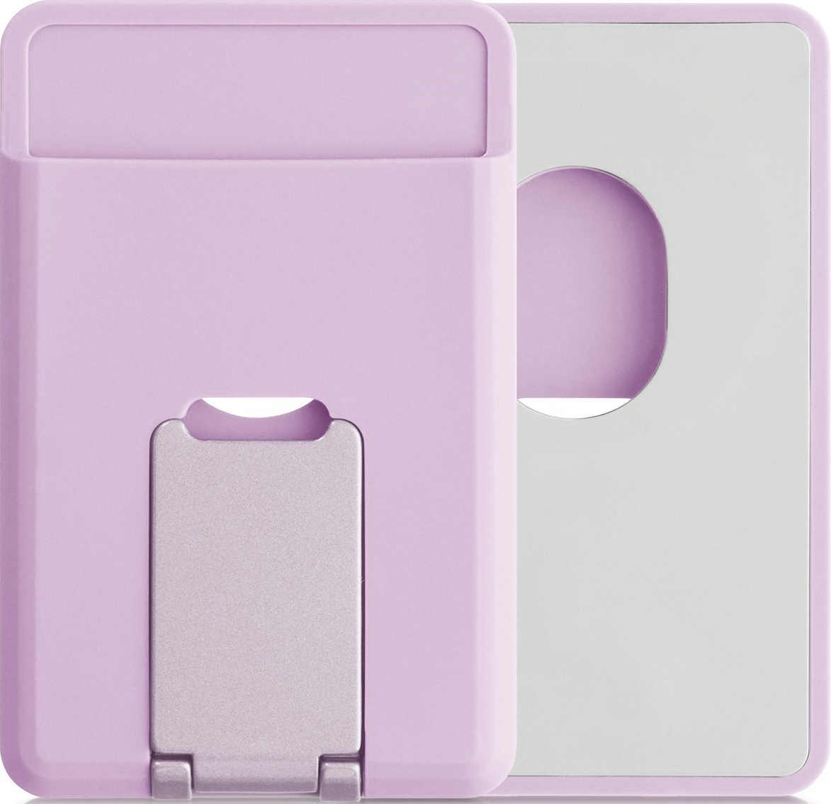 Universal Θήκη KWmobile Card Holder Πορτοφόλι MagSafe από Σιλικόνη για Κάρτες με KickStand Light Lavender