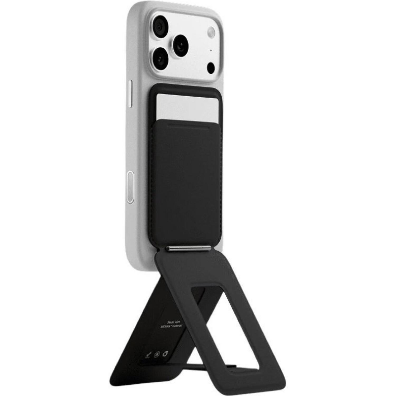 Universal Θήκη Moft Movas Snap Tripod MagSafe Πορτοφόλι για Κάρτες με Αναδιπλούμενη Βάση / Τρίποδο Jet Black 