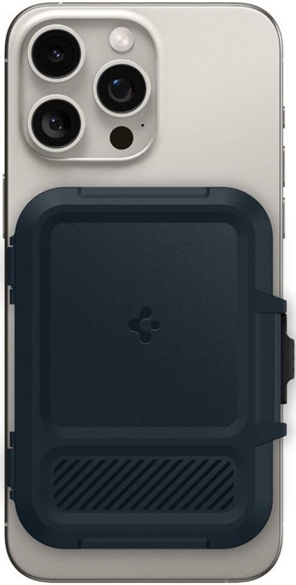 Universal Θήκη Spigen Lock Fit MagFit Card Holder / Wallet MagSafe Πορτοφόλι για Κάρτες Metal Slate