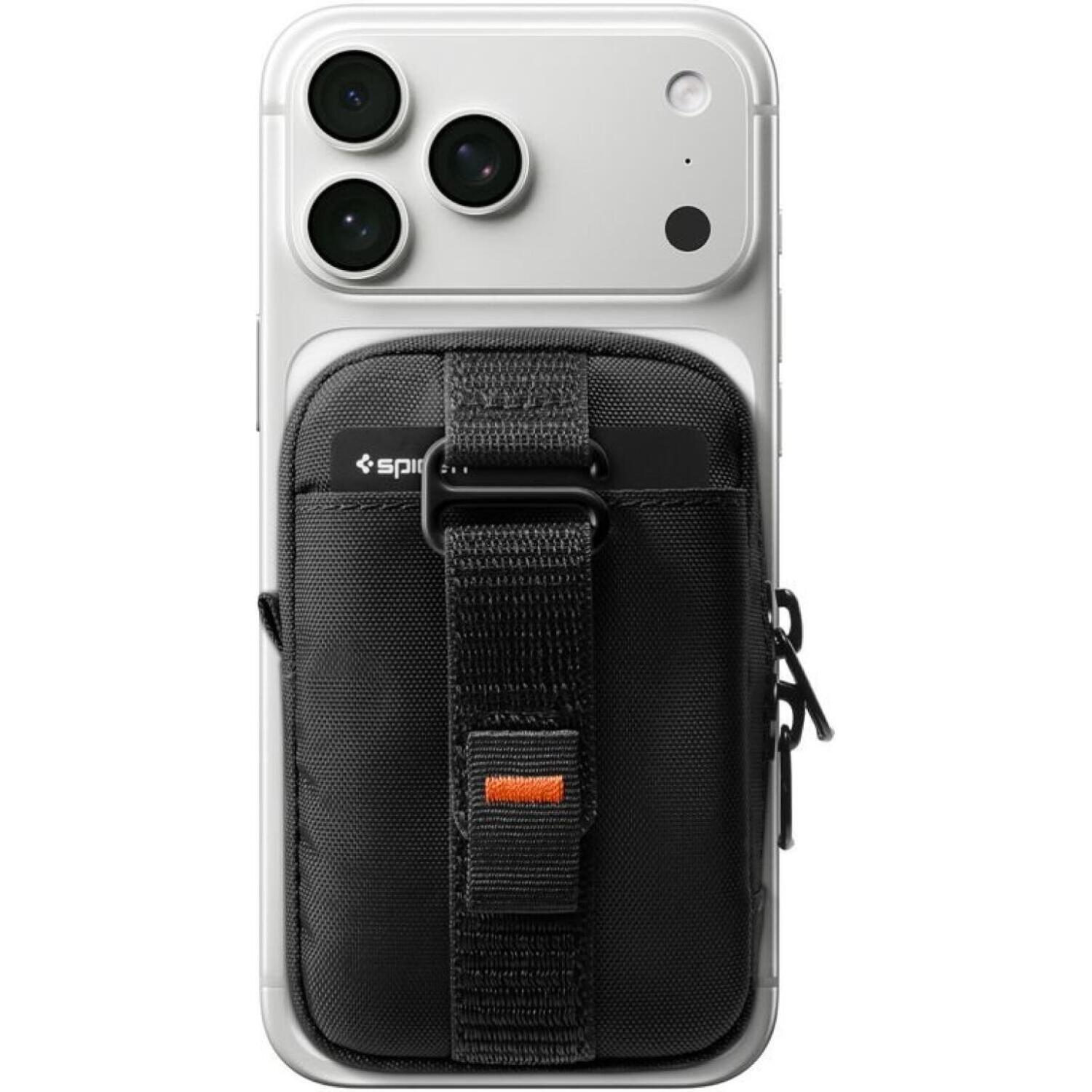 Universal Θήκη Spigen Tintap Zip MagFit Pouch MagSafe Πορτοφόλι για Κάρτες / Πουγκί με RFID Black