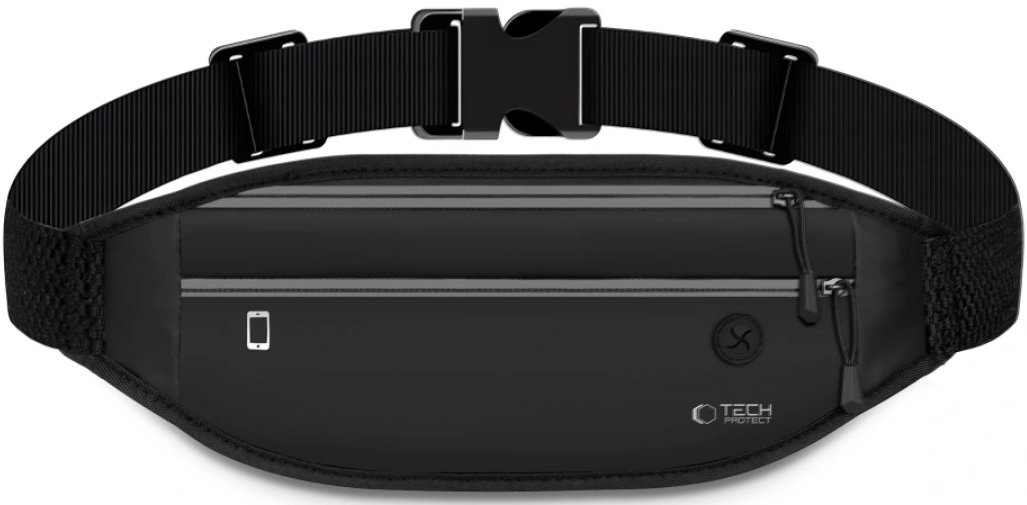 Universal Θήκη Tech-Protect M7 Sport Waist Bag Αθλητική Τσάντα Μέσης για Κινητά έως 6.9" Black
