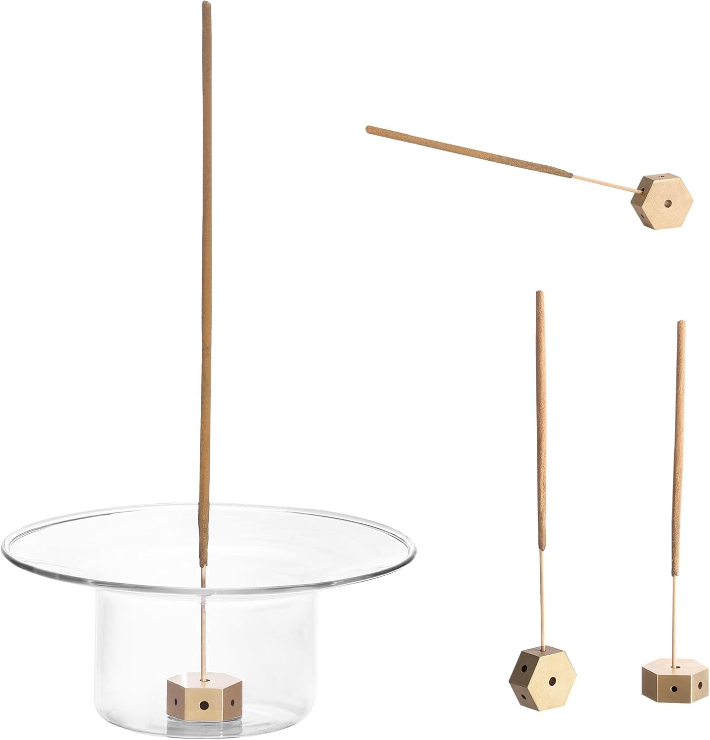 Βάση για Αρωματικά Στικ Navaris Glass Holder & Bowl Γυάλινη για Incense Sticks / Αρωματοθεραπεία Clear