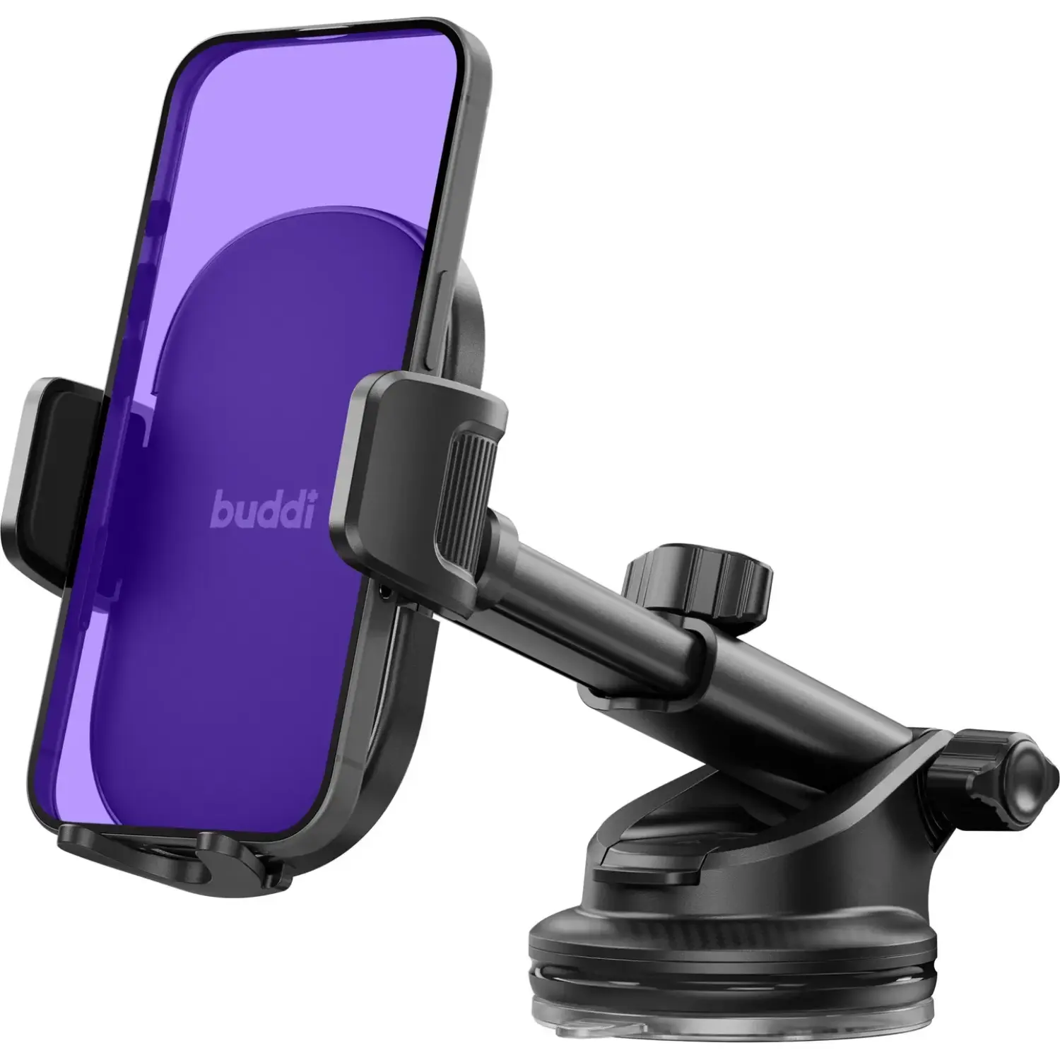 Βάση Κινητών Αυτοκινήτου Buddi Way 2 Ανθεκτική με Βεντούζα για Ταμπλό / Παρμπρίζ 5 Έτη Εγγύηση - Black (8719246496561)