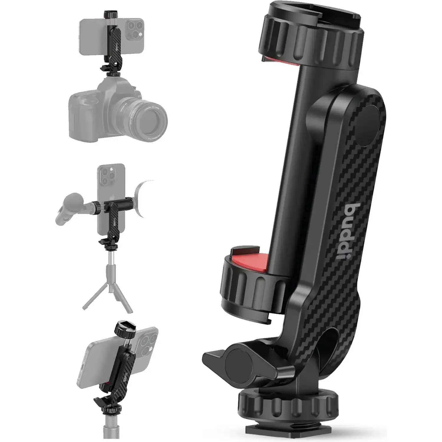 Βάση Στήριξης Buddi Universal με Υποδοχή 1/4 για Κάμερα με Cold Shoe για Μικρόφωνο 5 Έτη Εγγύηση - Black (8719246560057)