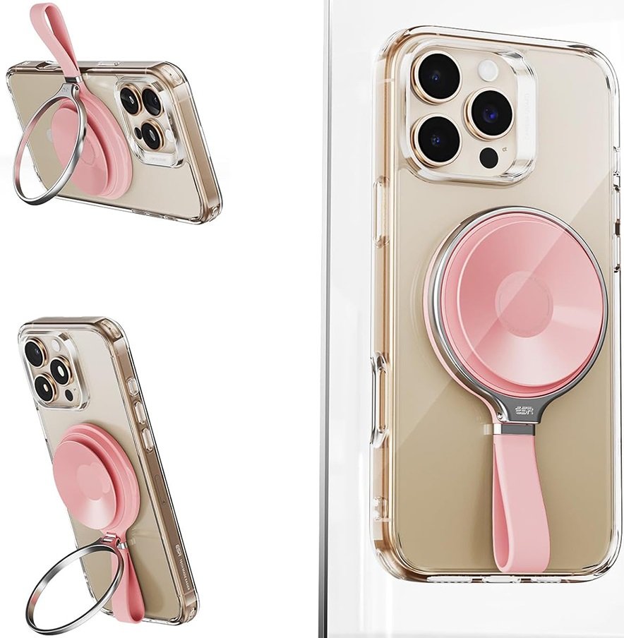 Βάση Στήριξης ESR HaloLock Suction Phone Mount Μαγνητική MagSafe με Βεντούζα / KickStand & Finger Holder Pink