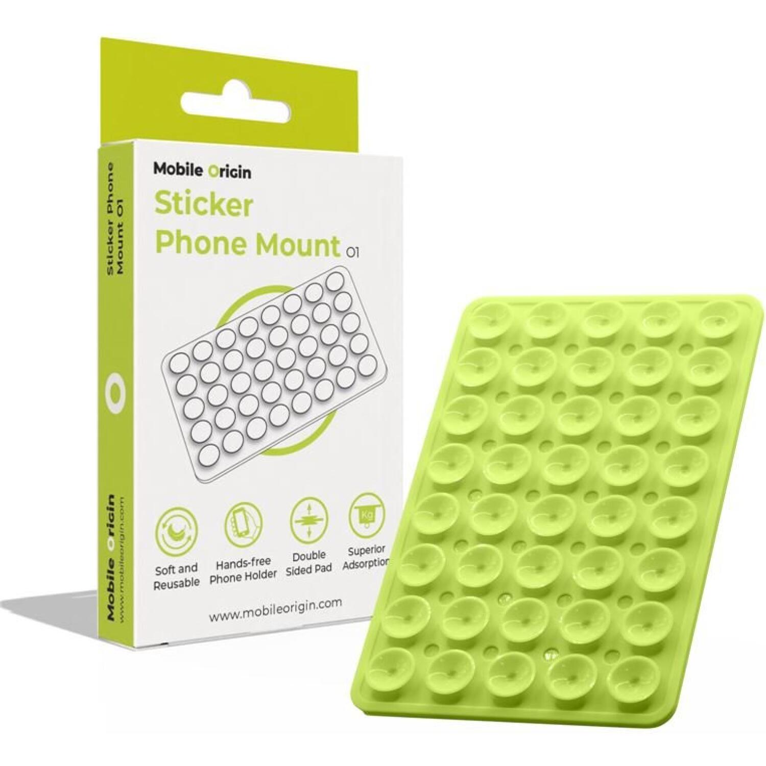 Βάση Στήριξης Mobile Origin Sticker Phone Mount O1 για Κινητά / Smartphones με Βεντούζα από Σιλικόνη Green
