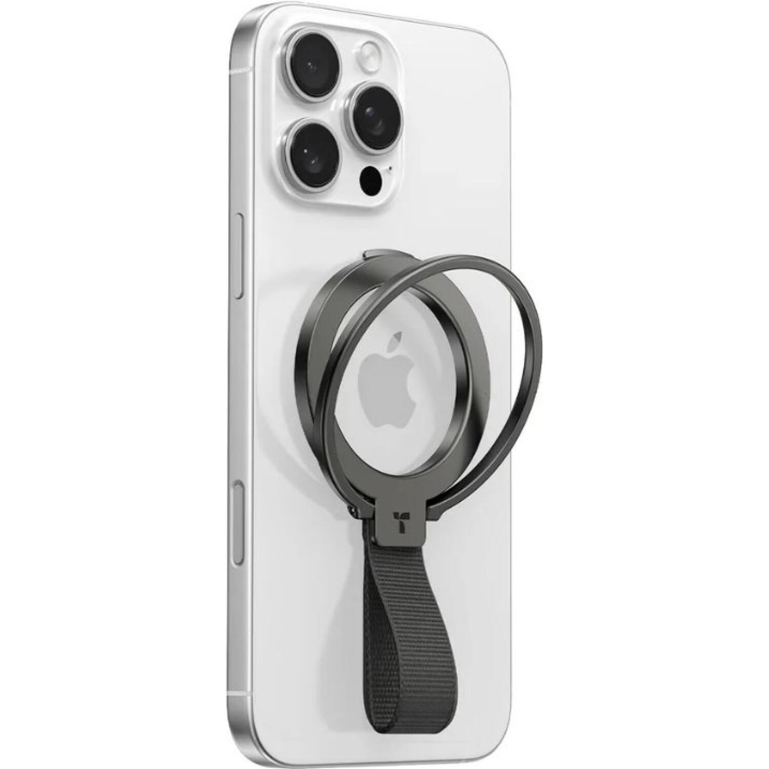 Βάση Στήριξης Torras Ostand OmniRing Magnetic Ring Braided Strap Μαγνητική MagSafe με Finger Holder Black