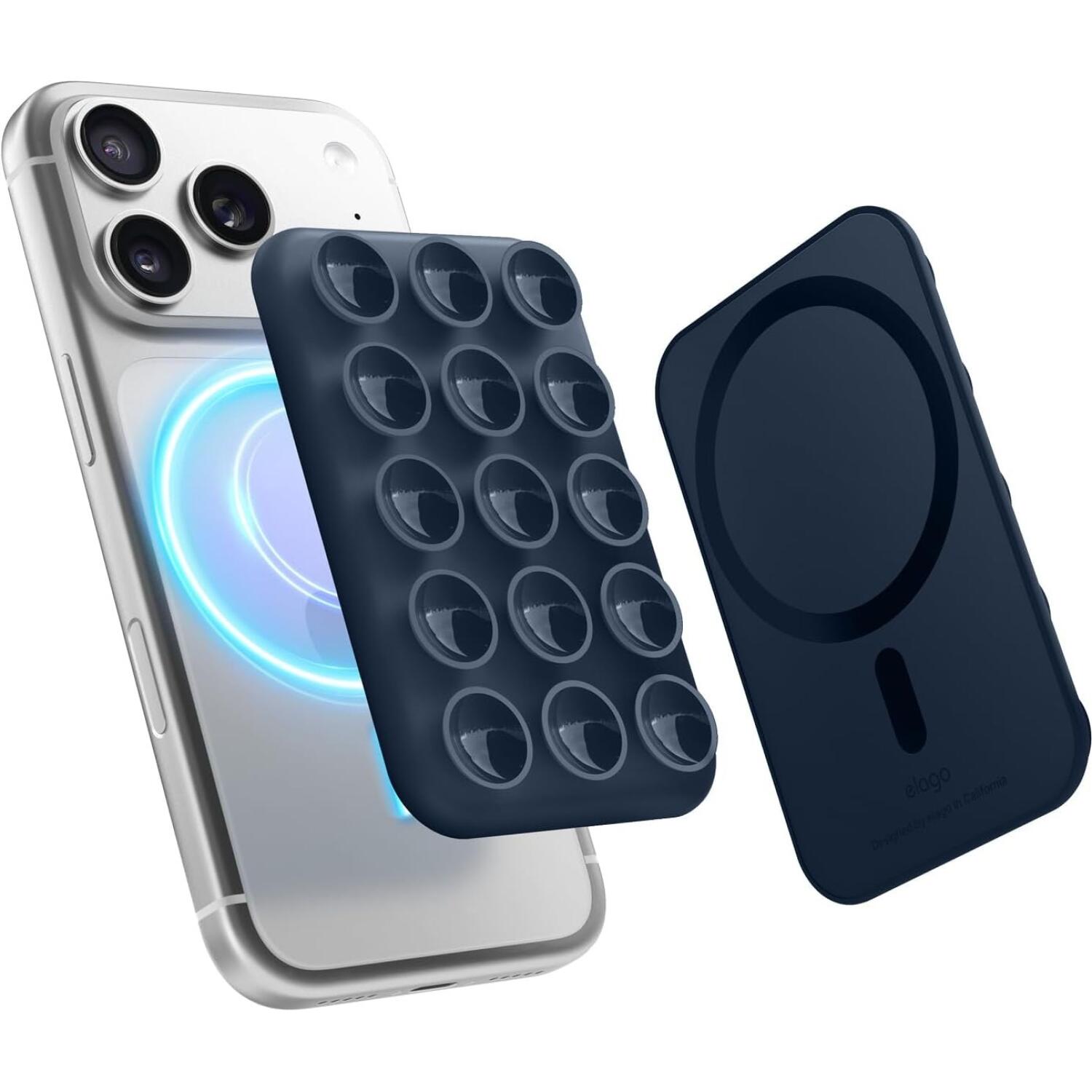 Βάση Στήριξης Elago Phone Mount για Κινητά / Smartphones με MagSafe & Βεντούζα από Σιλικόνη Jean Indigo
