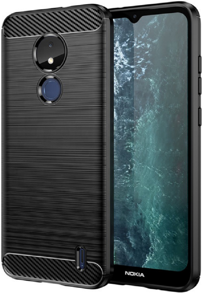 Vivid Carbon Silicone - Θήκη Σιλικόνης Nokia C21 - Black