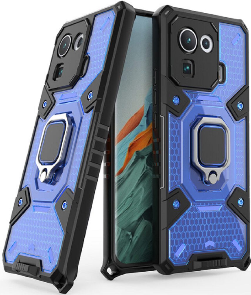 Vivid Honeycomb Armor - Ανθεκτική Θήκη Xiaomi Mi 11 Pro με Μεταλλικό Ring Holder - Blue
