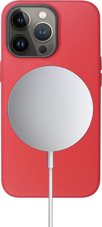 Vivid PU Leather Case - Σκληρή Θήκη Magsafe Apple iPhone 13 Pro - Red (VIMAGLE197RD)