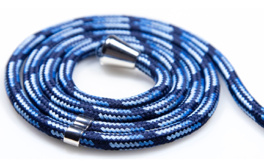 Vivid Necklace Hanging Rope - Λουράκι Λαιμού για Θήκες Κινητών - 2 Τεμάχια - Grey / Blue (VIROPEGRBL)