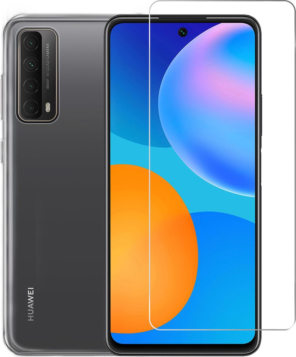 Vivid Σετ Διάφανη Θήκη Σιλικόνης & Tempered Glass - Huawei P Smart 2021 - Transparent