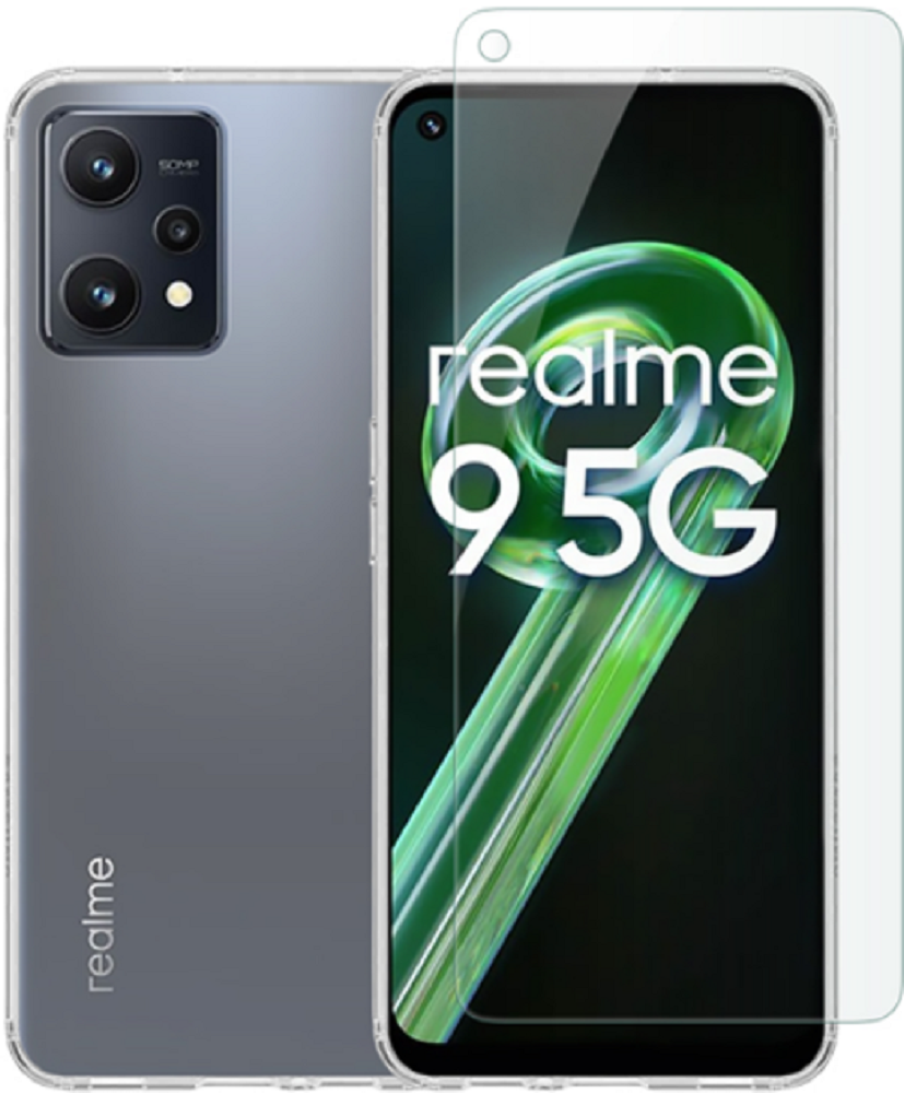 Vivid Σετ Διάφανη Θήκη Σιλικόνης & Tempered Glass - Realme 9 5G - Transparent