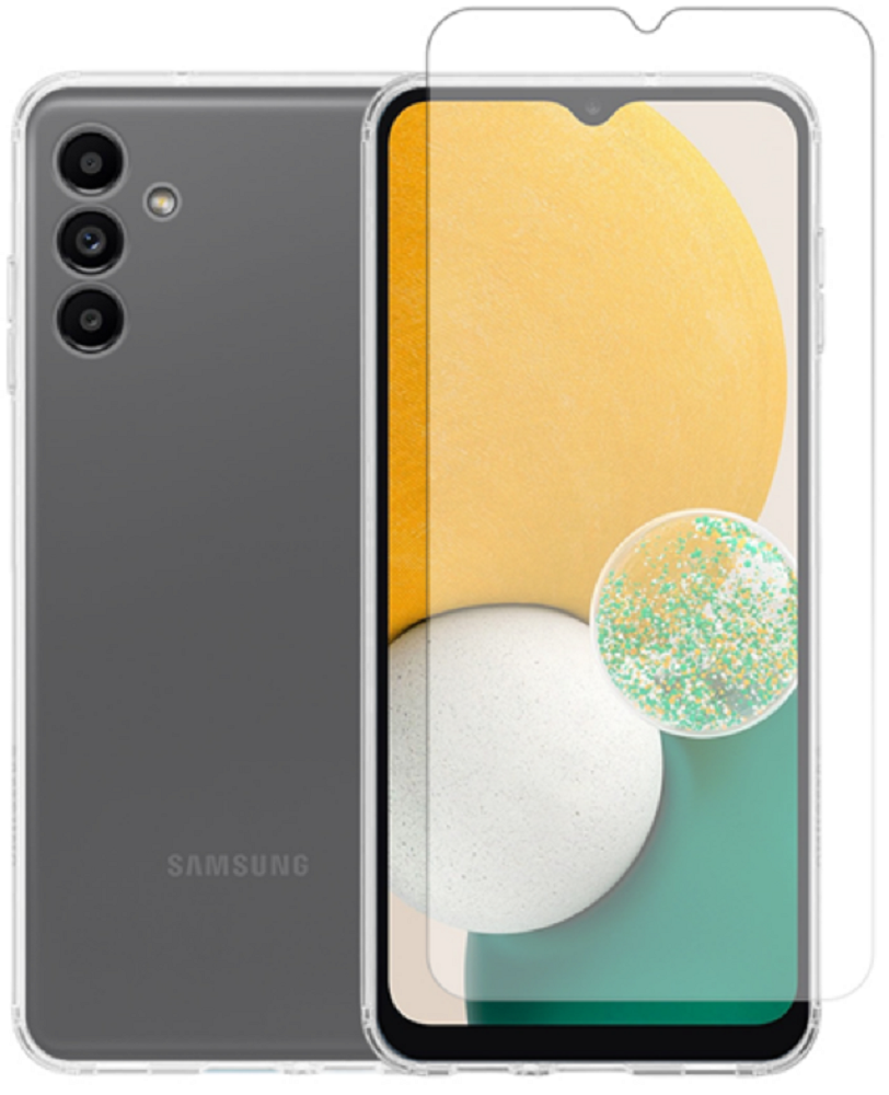 Vivid Σετ Διάφανη Θήκη Σιλικόνης & Tempered Glass - Samsung Galaxy A13 5G - Transparent