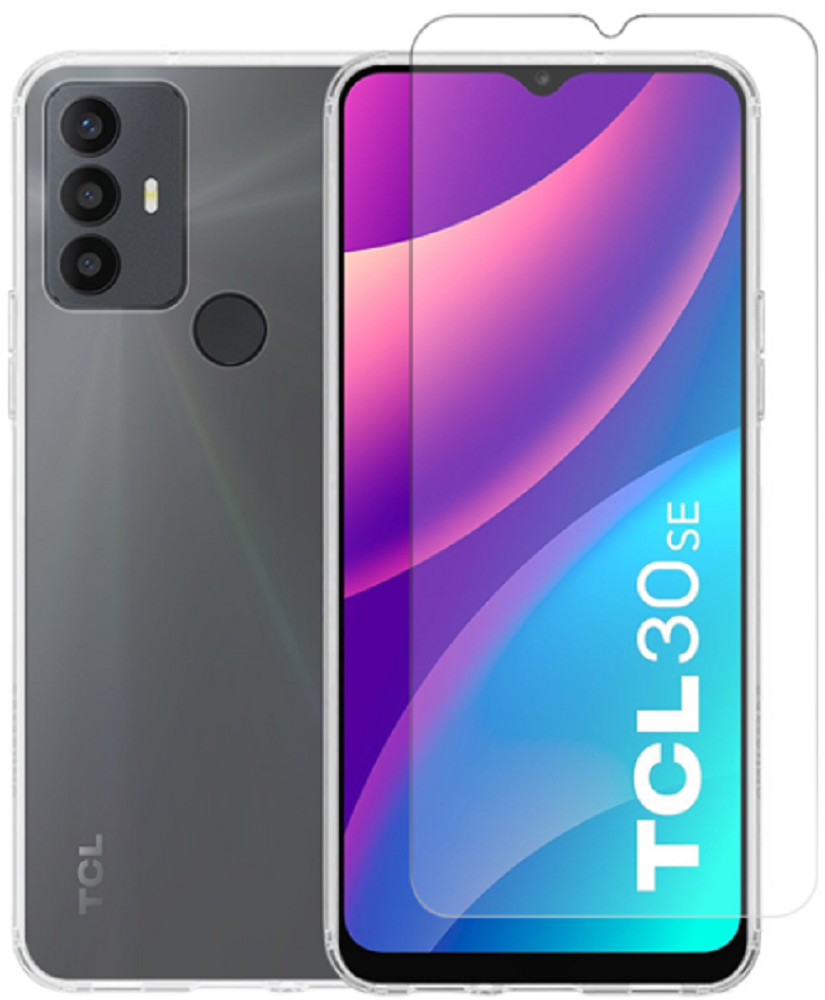Vivid Σετ Διάφανη Θήκη Σιλικόνης & Tempered Glass - TCL 30 SE / 306 ...