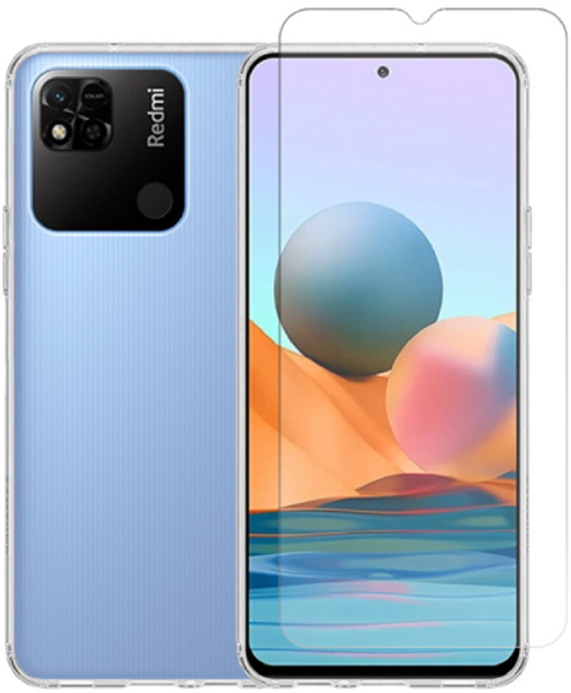 Vivid Σετ Διάφανη Θήκη Σιλικόνης & Tempered Glass - Xiaomi Redmi 10A - Transparent