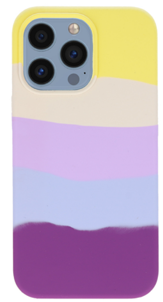 Vivid Silicone Cover - Θήκη Σιλικόνης Apple iPhone 13 Pro - Rainbow Stripes