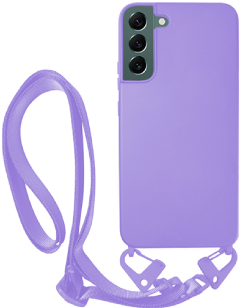 Vivid Silicone Strap - Θήκη Σιλικόνης με Λουράκι Λαιμού - Samsung Galaxy S22 5G - Lilac