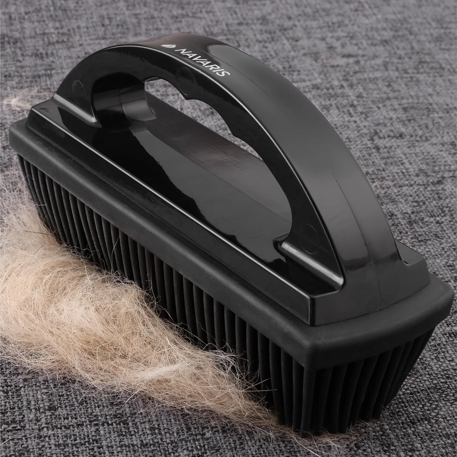Βούρτσα Αφαίρεσης Τρίχας Κατοικιδίων Navaris Pet Hair Removal Brush για Ρούχα / Έπιπλα / Χαλιά Black