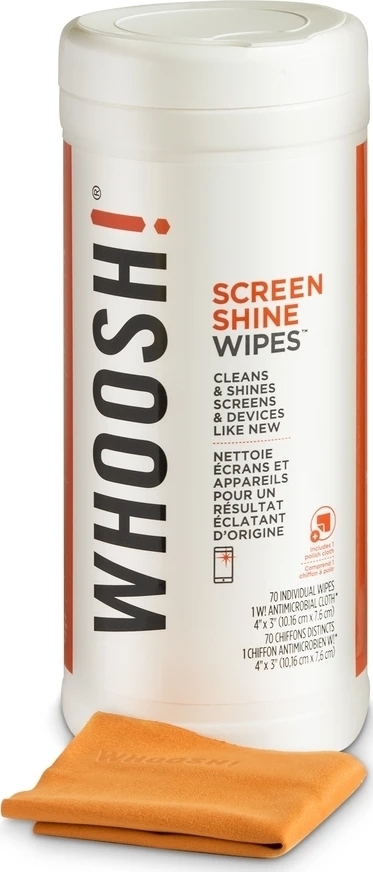 Whoosh! Screen Shine Wipes - Μαντηλάκια Καθαρισμού Οθόνης & Συσκευών - 70 Τεμάχια