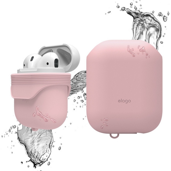 Elago Airpods Waterproof Hang Case - Αδιάβροχη Θήκη για Airpods - Lovely Pink