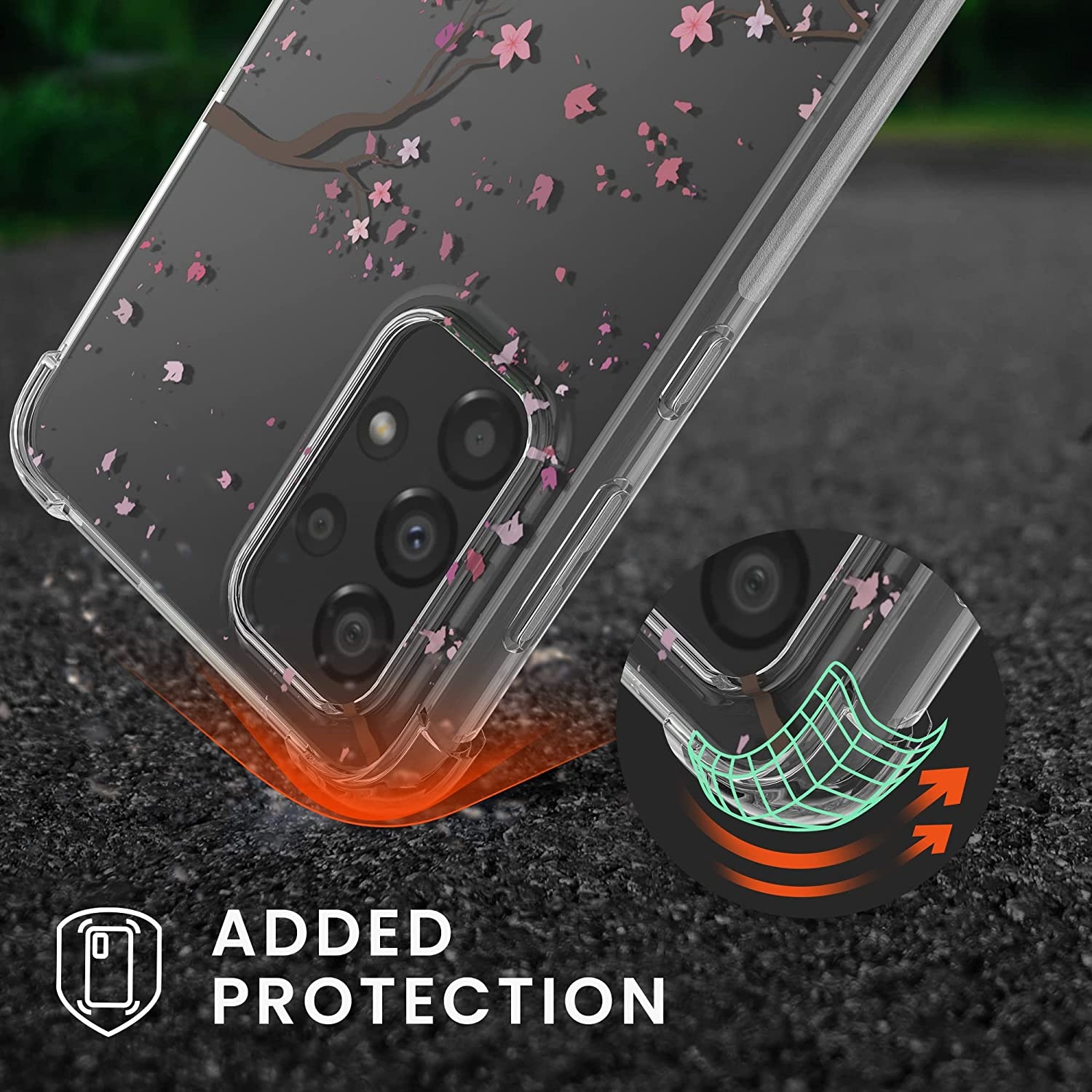 kw-mobile-diafani-thiki-silikonis-me-louraki-laimou-samsung-galaxy-a33-5g-transparent-cherry-blossoms-pink-dark-brown-1.jpg