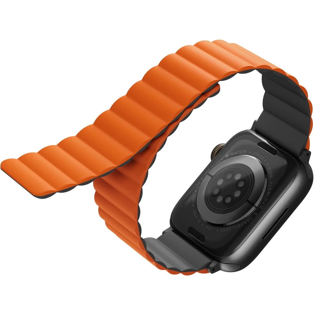 uniq-revix-magnitiko-louraki-premium-silikonis-apple-watch-se-7-6-5-4-3-45-44-42-mm-grey-orange-1.jpg