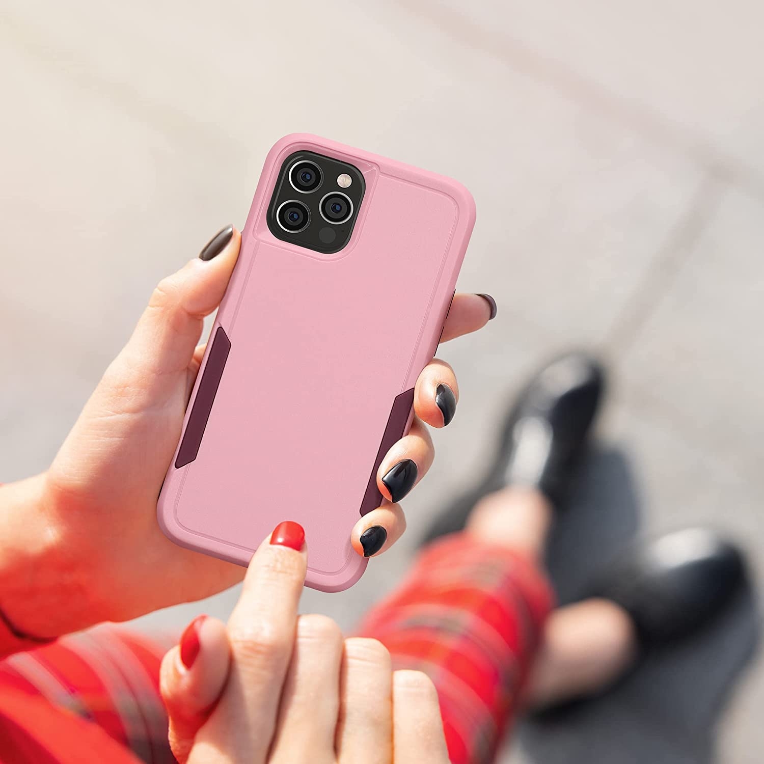 kw-mobile-shockproof-hybrid-skliri-thiki-me-tpu-apple-iphone-12-12-pro-dusty-pink-dark-red-4.jpg