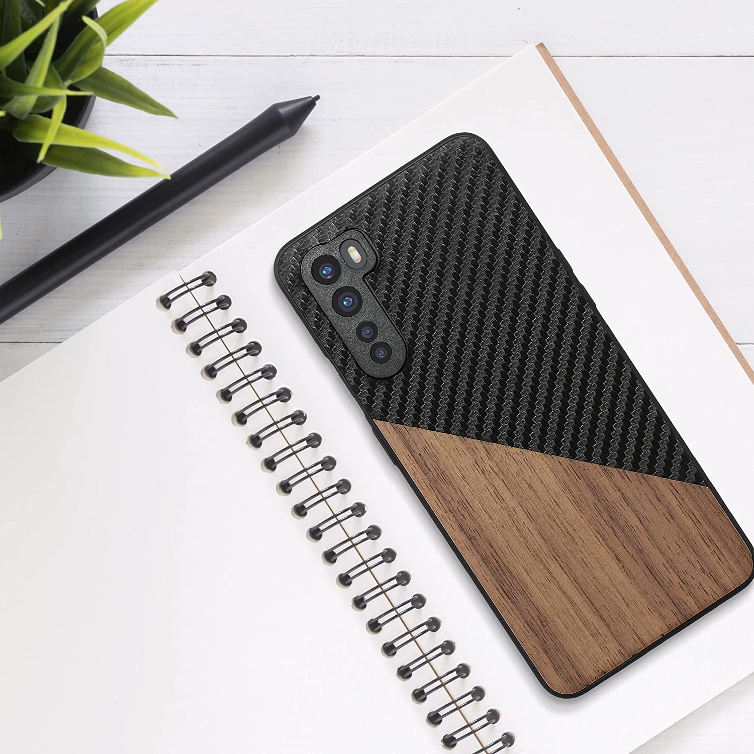 kwmobile-wood-and-carbon-fiber-skliri-ksilini-thiki-me-tpu-bumper-kai-anthrakonimata-oneplus-nord-dark-brown-black-walnut-4.jpg