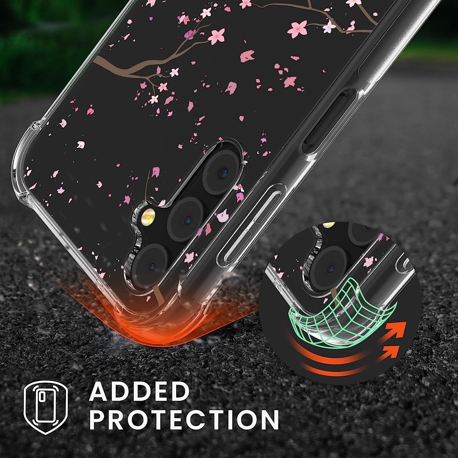 kw-mobile-diafani-thiki-silikonis-me-louraki-laimou-sumsung-galaxy-a14-cherry-blossoms-pink-petals-dark-brown-transparent3.jpg