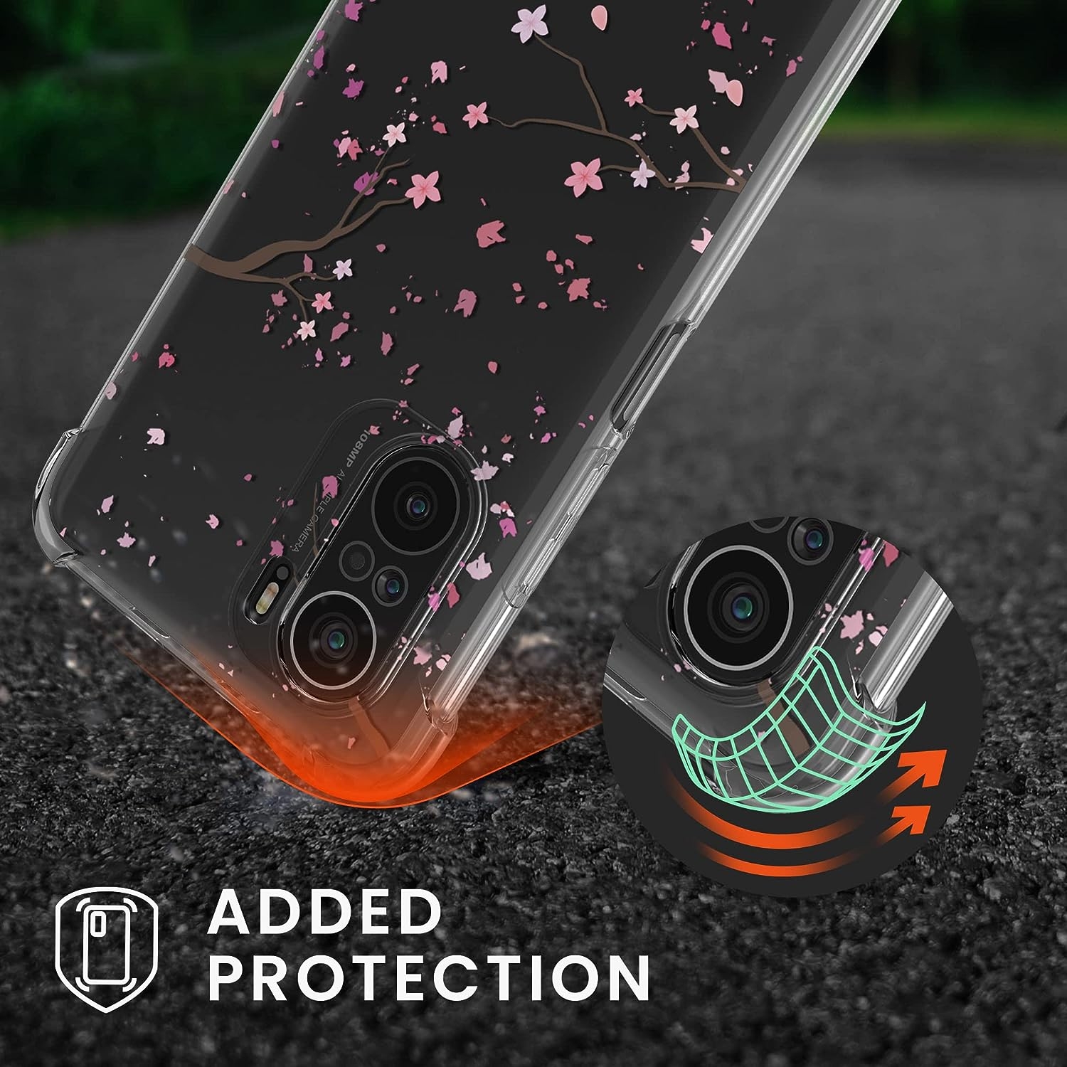 kw-mobile-diafani-thiki-silikonis-me-louraki-laimou-xiaomi-mi-11i-poco-f3-cherry-blossoms-pink-dark-brown-transparent_1.jpg