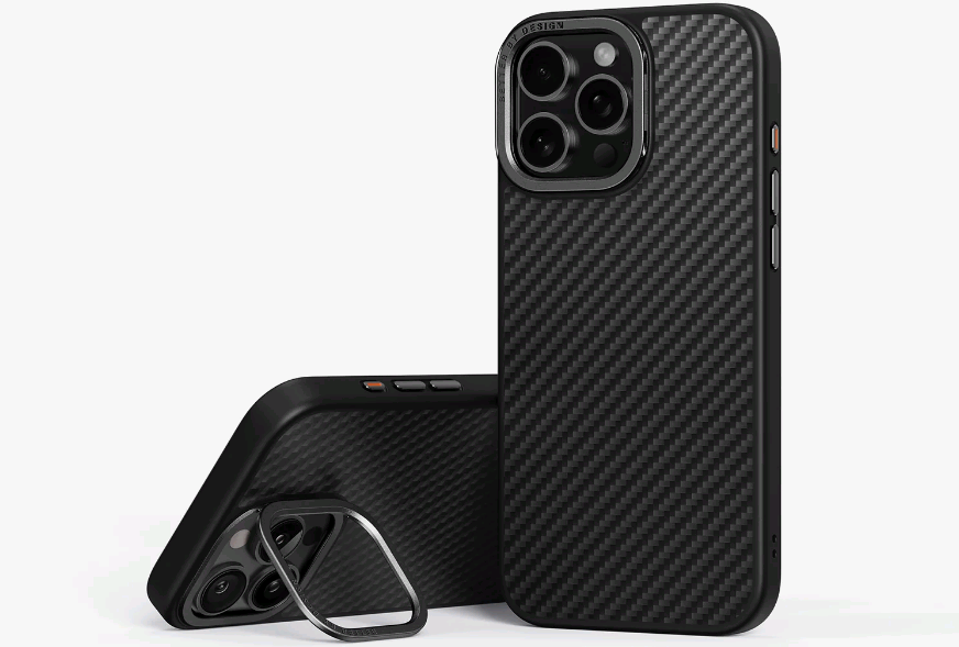 thiki-iphone-16-pro-uniq-keva-max-anthektiki-aramid-fiber-me-magsafe-kai-kickstand-black-5.png